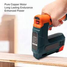Pistola Grapadora Inalámbrica con Carga USB, Clavadora Brad con 3 Interruptores de Seguridad, Velocidad de Clavos 30 Veces/min para Tapicería y Carpintería - Tipo de Enchufe A USA (110-127V) - Ver 4