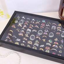 1 Piece Of 36/100-Position Ring Jewelry Box With Lid, Earring Jewelry Tray, Pendant Box, Display And Storage