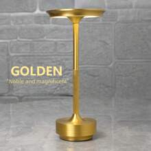 1 Piece, Modern Wireless LED Desk Lamp, Bar Decoration Atmosphere Light, With Touch Control, Stepless Dimming And 3 Color Temperatures - Rechargeable 1200mAh USB Power Supply, Eye Protection Design, Polished Metal Surface, Suitable For Living Room, Bedroom, Outdoor Use, Rechargeable Desk Lamp (Gold, Black, Silver), Emergency Lighting For Power Outages