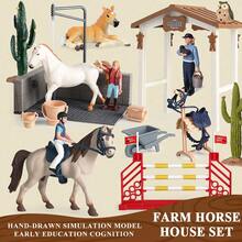 Simulation Farm Ranch Toy Stable Doll Toy Riding Club Rider Stable Fence Riding Doll Party Gifts To Friends Christmas Thanksgiving Spring Festival Gifts To People - Multicolor - View 5