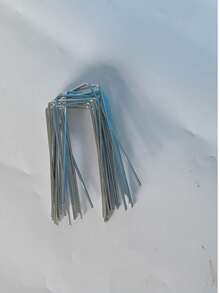 花园桩套装 - 带塑料固定环和安装钩工具的 U 型桩，适用于隔离布、草皮桩、地被植物、栅栏锚固、人造草坪 - 户外园艺用品 - 彩色 - 查看 15