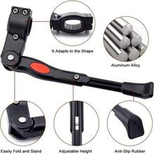 1pc Adjustable Aluminum Bicycle Side Rack, Essential For Biking - Multicolor - View 4