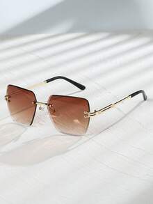 1 Cặp kính thời trang nữ không gọng hình học, gọng kim loại, kiểu dáng châu Âu và Mỹ, phù hợp cho mọi dịp. - Nhiều màu - Xem 8