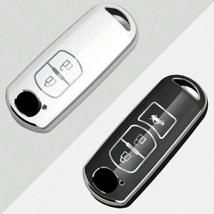 Vỏ bảo vệ chìa khóa xe hơi TPU mềm thời trang mới cho 2 3 6 Atenza Axela Demio CX-5 CX5 CX-3 CX7 CX-9 2015 2016 2017 2018 2019 - 2 Nút - Xem 1