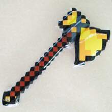 1pc PVC Inflatable Toy - Inflatable Axe, Mosaic Plaid Prop