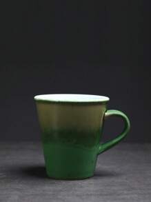 1pc 220ml Creative Crackle Ceramic Cup, Home Breakfast Milk Cup, Latte Art Coffee Cup, Office Guest Cup, Afternoon Tea Cup, Soda Cup, Crackle Handled Mug, Simple Retro Ceramic Household Office Water Cup, Thick Clay Espresso Cup