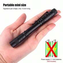 1pc Led Flashlight Keychain For Outdoor Camping Emergency, Camping Accessories - Black - View 6