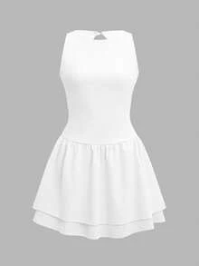 Women's Solid Color Bodycon Backless Christmas Dress