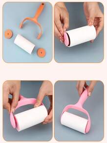 175 Sheets Pet Hair Remover Roller Refill Paper, Home Cleaning Sticky Adhesive Tape, Diagonal Tear Dog/Cat Hair Removal Tool For Pet Furs, Sofa, Clothes, Furniture And Carpet - 5 pieces of replacement cores (175 photos) - View 11