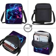 3 PiecesBackpack Set,Three Colors Game Print, Unisex,Shoulder Bag, Pencil Bag,Backpack For Back To School