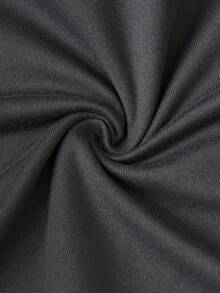 Manfinity Homme Camiseta casual de ajuste entallado con cuello redondo y manga corta con estampado de letra para hombre - Gris - Ver 5