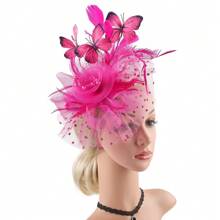 Butterfly Derby Hat - Classic Cocktail Tea Party Headband Hats With Hair Clip, 1920s Fascinators For Women Vintage Bridal Wedding Headpiece, Hair Band, Hair Hoop, Autumn