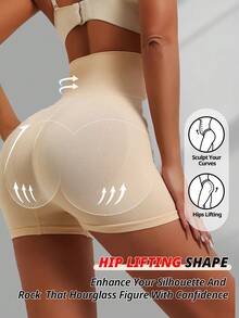 Flarixa Seamless Tummy Control Shapewear Shorts Bottom Waist Cincher Trainer Body Shaper Boxer Briefs Firm Compression Butt Lift Panties - Apricot - View 3