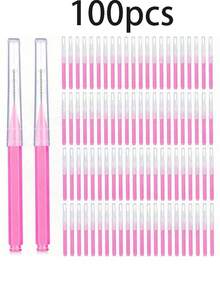 200pcs/100pcs/50pcs/20pcs/5pcs Permanent Mini Eyebrow Brush, Handheld Reusable Colored Eyelash Extension Brush, Eliminating Eyelash Cleaning, Tooth Cleaning Micro-Brush As A Gift Of Choice - Multicolor - View 20