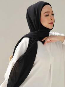 1pc Ready To Wear Women Instant Hijabs With Bonnet Chiffon Hijabs - Multicolor - View 9