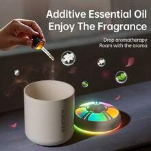 1pc USB Portable 180ML Humidifier With 7-Color Light, Suitable For Car & Home Use