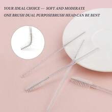 500PCS Disposable Eyelash Brushes Upgraded Mascara Wands Makeup Applicators Kit For Eyelash Extensions Makeup And Eyebrow Grooming White - 白水晶 - 查看 5