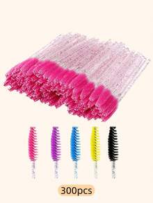 Kit com 20/50/100/200/250/300/400 Peças Pincel Descartável Transparente para Extensão de Cílios, Pincel de Maquiagem para Cílios, Pincel Cosmético