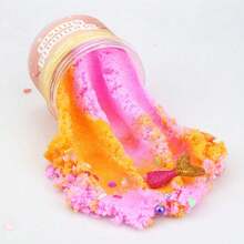 Soft Non-Sticky Slime Toy, Sky Blue & Pink Cloud Slime, Creative Stress Relief DIY Toy For Boys & Girls, Suitable For Classroom Rewards, Christmas & Easter Toys, Children's Slime Party Favors And Sensory Toys, Great For Birthday Gifts (Random Stickers) - Multicolor - View 5