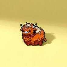Cute Highland Cattle Enamel Pins Fashion Animal Decorative Brooches Ornaments Lapel Bag Badges Jewelry Gifts 2025 New Style - Multicolor - View 2