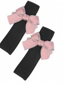 1pc/ 2 PCS Universal Comfort Car Seat Belt Covers - Universal Fit For Vehicle - Cute & Creative Bowknot Protective Covers For Car Seat Belts - Interior Decoration Set