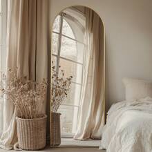 Antok Full Length Mirror, 57"X19" Arch Floor Mirror, Floor Standing Mirror Freestanding Arch Full Body Mirror With Stand For Bedroom, Hanging Mounted Mirror For Living Room Cloakroom Home Decor Back To School Room Decor School Supplies