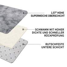Sour Lemon Deep Pile Carpet Gray Carpet Living Room 120x160 Washable Anti-Slip Extra Large Carpets Bedroom Fluffy Modern Carpets Mat Carpets For Bedroom Room - 淺灰色 - 查看 3