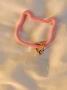 1pc Silicone Cat Lanyard, Phone Case & Bracelet Holder, Versatile Mobile Phone Accessories