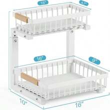 2 Packs 2 Tier Under Sink Organizers And Storage – Upgraded 30 Version, Sliding Pull Out Cabinet Storage Shelf, Metal Drawer For Kitchen, Bathroom, Pantry &Amp; Closet Organization Rack, Rust-Resistant