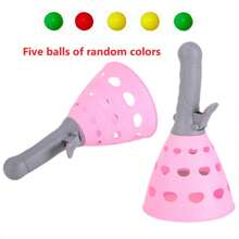 Set de 5 bolas con 2 lanzadores para juego de atrapar y lanzar - Actividad divertida para interiores/exteriores para niños y familias, juguetes de playa y regalos festivos para Halloween y Navidad