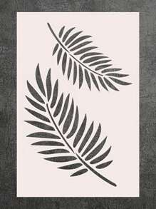 1 Stück großes 11,8 x 15,76 Zoll großes wiederverwendbares Palmblatt Glas und DIY Basteln. Perfekt für Wandkunst, T-Shirts, Heimdekoration, Gemälde, Kunsthandwerk, ideal zum Malen, Sprühen und Graffiti. Milchweiße PET-Malvorlagen, Schulbedarf, Einschulung