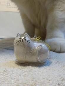 1/3 件可爱透明卡通猫形吊坠，装饰纪念吊坠，用于收集宠物猫/狗毛发 - 彩色 - 查看 5