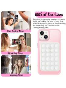 6pcs/Set 24pcs Silicone Suction Cup Phone Stand Pad, Multi-Function Suction Cup Wall Mount Bracket Square Non-Slip Phone Case Holder Suitable For Most Phones, Great For Home, Outdoor Shooting (1/2/3/6pcs Available)