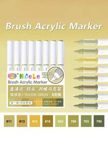 8 支/24 支彩色丙烯彩色马克笔，创意软笔尖设计水彩笔，绘画必备，时尚马克笔套装，适用于不同材质的涂鸦和绘画，学校和艺术用品返校 - 彩色 - 查看 31