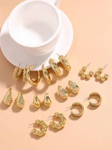 6-18pcs Fashion Unique Earrings Set, Suitable For Women To Wear Year-Round