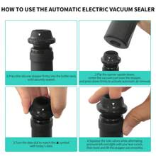 CLITON Rechargeable Wine Opener Electric Wine Bottle Opener 7-In-1 Wine Gift Set With Electric Vacuum Pump, Charging Station, Foil Cutter, Wine Aerator Pourer And 2 Wine Stoppers