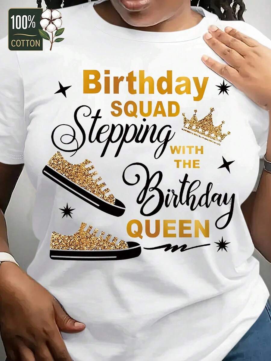 Women's Casual Short Sleeve Round Neck T-Shirt - 白色 - 查看 1