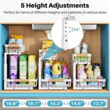 2 Packs 2 Tier Under Sink Organizers And Storage – Upgraded 30 Version, Sliding Pull Out Cabinet Storage Shelf, Metal Drawer For Kitchen, Bathroom, Pantry &Amp; Closet Organization Rack, Rust-Resistant