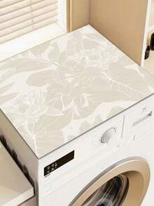 1 件佩吉图案洗衣机和烘干机顶盖垫，硅藻土，洗衣机防尘罩，厨房配件，防滑，适用于洗衣房、浴室、家居装饰和房间装饰 - 杏色 - 查看 8