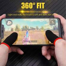 New Breathable Non-Slip Touch Screen Gaming Finger Sleeves, Featuring Interesting Graphic Design And Soft Texture For Enhanced Gaming Experience