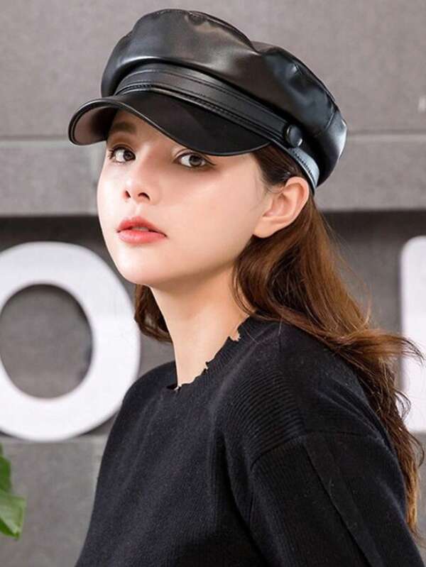 Flat Top Beret Hat, British Style Cool Cap For Men And Women, Casual Hip Hop Hat, Suitable For Beach, Seaside, Baseball