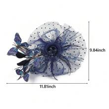 Butterfly Derby Hat - Classic Cocktail Tea Party Headband Hats With Hair Clip, 1920s Fascinators For Women Vintage Bridal Wedding Headpiece, Hair Band, Hair Hoop, Autumn