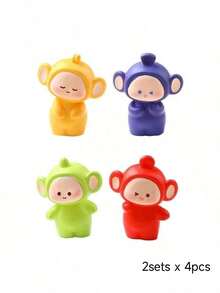 4 piezas de figuritas de resina con diseños de dibujos animados micro, adecuadas para decoración de escritorio, decoración de exhibición, decoración colgante del tablero, decoración del césped, decoración de escritorio de oficina, accesorios colgantes de monitor, colores vibrantes, decoración de micro paisaje, adornos clásicos de estatuas de escritorio, accesorios de bolsa ciega, regalos de cumpleaños, regalos navideños, artículos de colección para el hogar ideales, temporada de regreso a clases