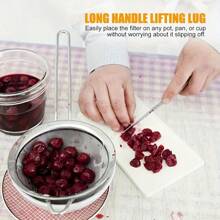 1pc/3pcs (23cm-28cm-35cm) Fine Mesh Strainer, Stainless Steel Colander, Multi-Purpose Kitchen Tool, Suitable For Sifting Flour, Tea Leaves, Cooking Oil, Coffee Powder, Juice, Ideal For Cooking And Baking, Great For Home Gatherings