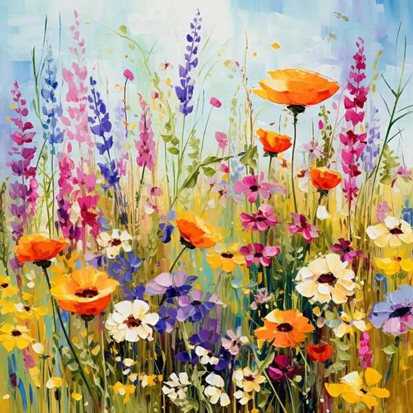 1 pieza Juego de pintura de diamantes 5D, hermoso patrón floral multicolor, adecuado para principiantes adultos en manualidades de mosaico de diamantes, pintura de diamantes de perforación completa [30*30cm/11.8*11.8in] [40*40cm/15.7*15.7in], aplicable para decoración de paredes de sala de estar, dormitorio, oficina, regalo sorpresa para familiares y amigos, decoración artística del hogar, sin marco