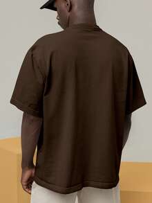 Camiseta Oversized Streetwear Jesus É Meu Rei Coroa Salvador REF 7231 FLUXOGEEK - Marrom - Visão 9