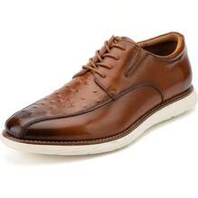 Men's Oxford Shoes Dress Shoes Men's Lightweight Lace-Up Fashion Shoes-20256688 - 棕色-09 - 查看 1