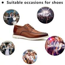 Men's Oxford Shoes Dress Shoes Men's Lightweight Lace-Up Fashion Shoes-20256688 - 棕色-09 - 查看 2