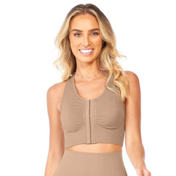 Sutiã Top Modelador Fecho Frontal com Bojo Zee Rucci  Simples