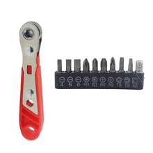 Reversible Ratchet Wrench, Multi-Functional Bidirectional Mini Hex Bit Magnetic Screwdriver & Socket Set. Suitable For DIY, Auto Repair, Bicycle Maintenance. Efficient Mechanism, Anti-Rust Tools, Fit For Narrow Spaces - Red - View 3